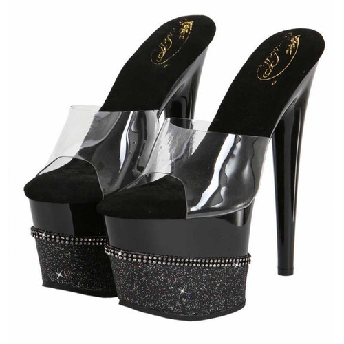 Glitzer gogo plateau - glitzer, plateau-mules
